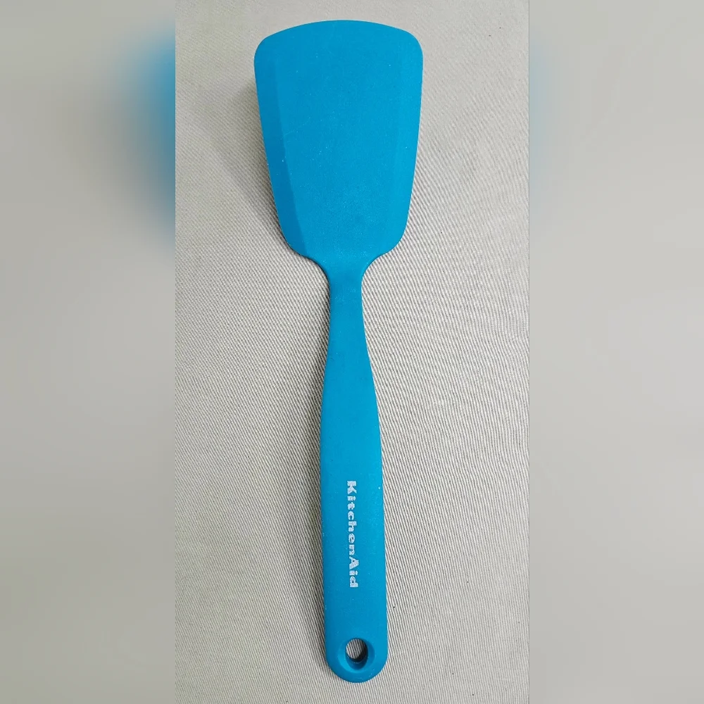 KitchenAid Classic Slotted Turner - Aqua Blue Heat-Resistant Nylon Spatula